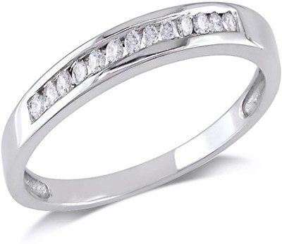 49% OFF on AG Jewellery Real Diamond Fashion SR0209 Sterling Silver Diamond Silver Plated Ring