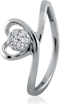 30% OFF on Velvetcase Heart frame Floral cluster Ring White Gold 18K White Gold Plated 18 K Ring