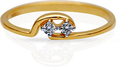28% OFF on Jacknjewel Two Stone Arc Gold 18K Yellow Gold Plated 18 K Ring