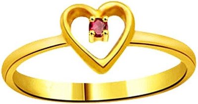 30% OFF on Surat Diamond Classic Ruby Heart Shape Ring SDR984 Yellow Gold Ruby 18 K Ring