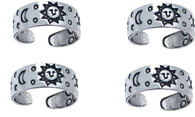 62% OFF on You Bella Sterling Silver Sterling Silver Plated Toe Ring Set