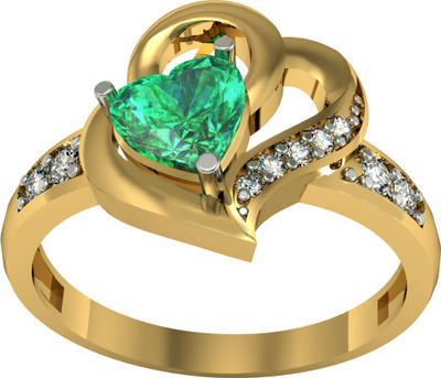 75% OFF on Suvam Jewels Sterling Silver Zircon Yellow Gold Plated Ring 75% OFF on Suvam Jewels Sterling Silver Zircon Yellow Gold Plated Ring