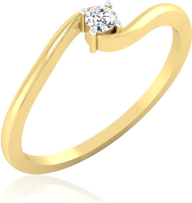 31% OFF on Forevercarat Diva Silver Diamond 14K Yellow Gold Plated Ring