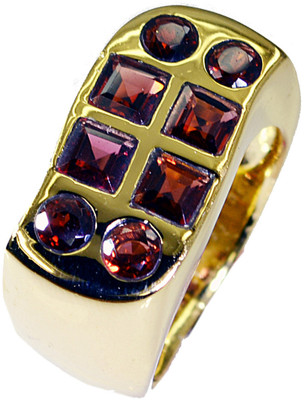 24% OFF on Riyo Statuesquestar Garnet Copper Garnet 18K Yellow Gold Plated Ring