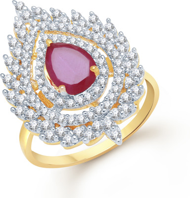 70% OFF on VK Jewels Alloy Cubic Zirconia 18K Yellow Gold Plated 18 K Ring