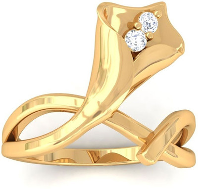 Kreeli Lily Gold, Yellow Gold Diamond 18 K Ring