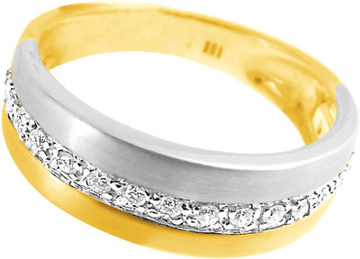 12% OFF on Jpearls Yellow Gold Diamond 18K Yellow Gold Plated 18 K Ring