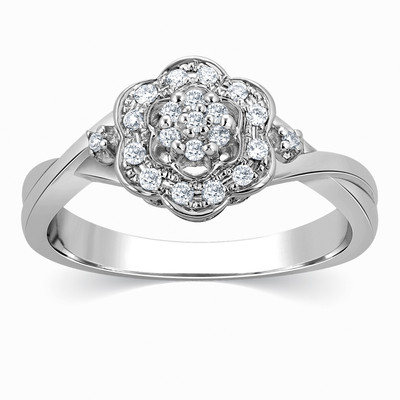 4% OFF on Kama Jewellery Magnolia Diamond Ring White Gold Diamond 18 K Ring