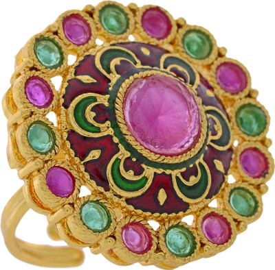 24% OFF on Pearls Cart Alloy Yellow Gold Plated Ring