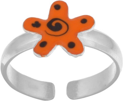 36% OFF on FusionKraft Enamel Starfish Sterling Silver Emerald Silver Plated Toe Ring