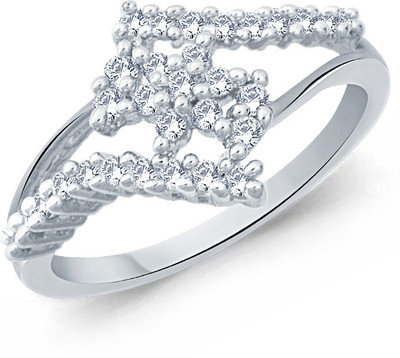 50% OFF on Navvya Sterling Silver Rhodium Plated Ring