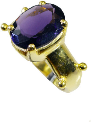 24% OFF on Riyo Handsomestar Multi Cz Copper Cubic Zirconia 18K Yellow Gold Plated Ring