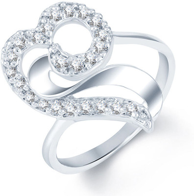 64% OFF on Sukkhi Classy Alloy Cubic Zirconia Rhodium Plated Ring