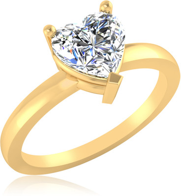 35% OFF on IskiUski Sterling Silver Swarovski Crystal 14K Yellow Gold Plated Ring