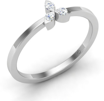 30% OFF on Theme Jewels Casual LR-0024, Certified Real Diamond & 14Kt Hallmarked White Gold Diamond 14 K Ring