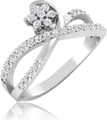 31% OFF on Forevercarat Designer Silver Diamond Sterling Silver Plated Ring