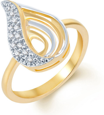 60% OFF on Sukkhi Splendid Alloy Cubic Zirconia 18K Yellow Gold, Rhodium Plated Ring