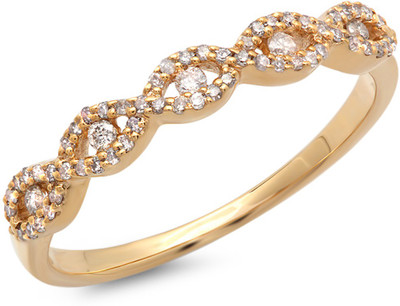 66% OFF on Kavya Jewels Swirl Yellow Gold Diamond 14K Yellow Gold Plated 14 K Ring