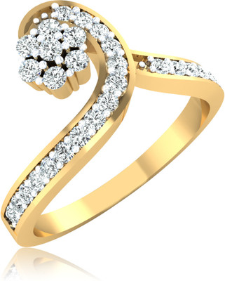 31% OFF on Forevercarat Beautiful Silver Diamond 14K Yellow Gold Plated Ring