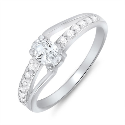 32% OFF on Mahi Enigmatic Charm Alloy, Brass Zircon Rhodium Plated Ring