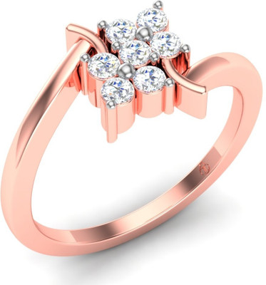 30% OFF on Theme Jewels Casual LR-0053, Certified Real Diamond & 14Kt Hallmarked Pink Gold Diamond 14 K Ring