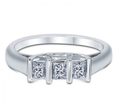 40% OFF on JacknJewel Sky Fling Silver Diamond Silver Plated Ring