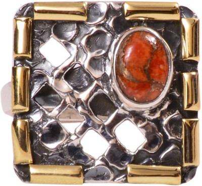 48% OFF on Rubera Silver Agate Ring