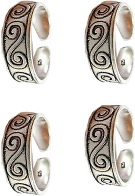 62% OFF on YouBella 925 Sterling Silver Toe Ring Set