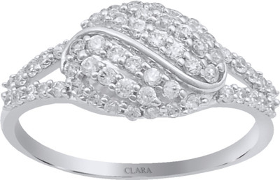 62% OFF on Clara The Geli Sterling Silver Swarovski Crystal Rhodium Plated Ring