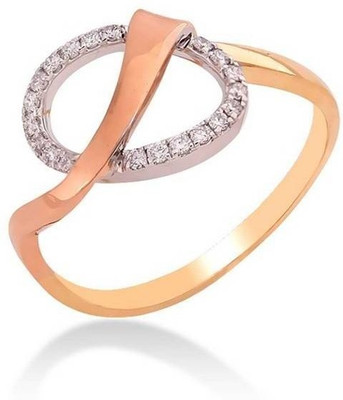 31% OFF on Dhani Rose Gold, White Gold, Yellow Gold Diamond 18 K Ring