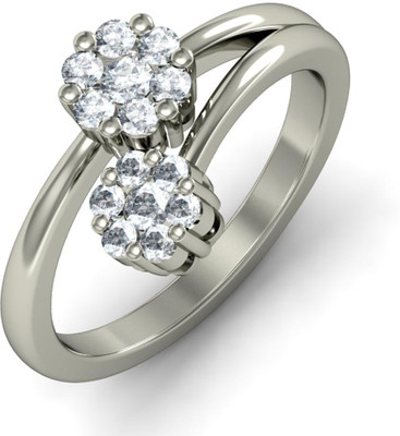 BlueStone The Diva White Gold Diamond 18K White Gold Plated 18 K Ring