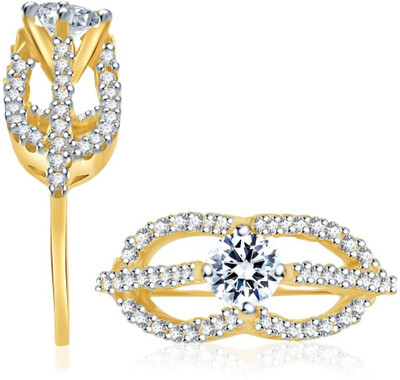 83% OFF on Sukkhi Cubic Zirconia Stone Studded Solitaire Alloy Cubic Zirconia Rhodium, 18K Yellow Gold Plated Ring 83% OFF on Sukkhi Cubic Zirconia Stone Studded Solitaire Alloy Cubic Zirconia Rhodium, 18K Yellow Gold Plated Ring