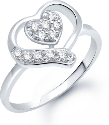 74% OFF on Meenaz Cute Love Sweetheart Alloy Cubic Zirconia Ring