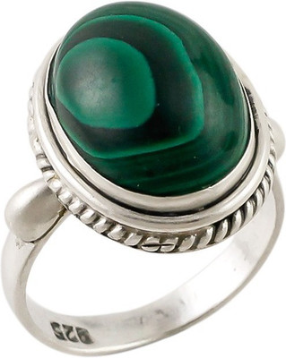 Jhumka Creations Silver Malachite Ring