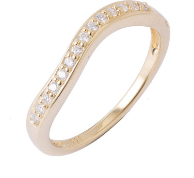 34% OFF on Peora Sterling Silver 18K Yellow Gold Plated Ring
