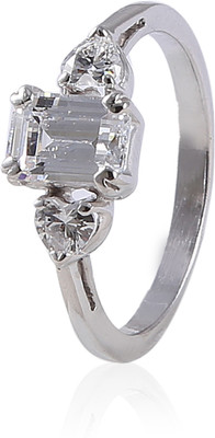 20% OFF on Jisha Valentine Collection White Gold Zircon 14 K Ring