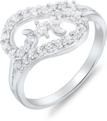 58% OFF on Mahi Surprise Delight Brass, Alloy Zircon Rhodium Plated Ring