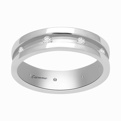 50% OFF on Ciemme Valentine NEW Collection 0.59 CT Stackable Sterling Silver Cubic Zirconia Ring