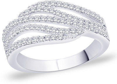 35% OFF on Peora Sterling Silver Rhodium Plated Ring