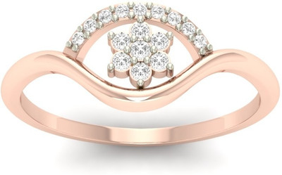 30% OFF on Jewels5 Rose Gold Diamond Rhodium Plated 18 K Ring