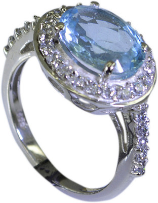 24% OFF on Riyo Pleasing Blue Topaz Sterling Silver Topaz Ring