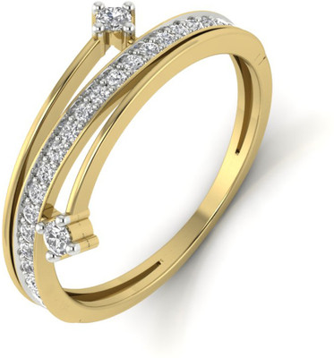 JacknJewel Felicity Diamond Stone Gold 18K Yellow Gold Plated 18 K Ring