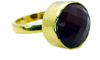 25% OFF on Riyo Handsomestar Red Onyx Copper Onyx 18K Yellow Gold Plated Ring