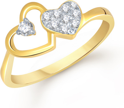 80% OFF on VK Jewels Ravishing Heart Gold Alloy Cubic Zirconia 18K Yellow Gold Plated Ring
