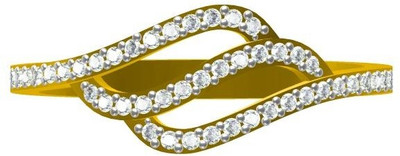 9% OFF on Sakshi Jewels Gold Diamond 18K Yellow Gold Plated 18 K Ring