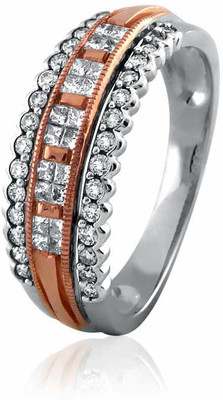 10% OFF on Velvetcase Chunky Princess -Baguette Diamond Eternity Band White Gold 18 K Ring