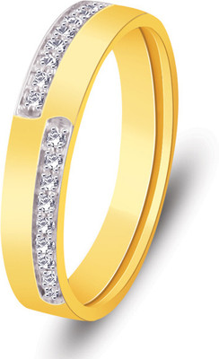 60% OFF on 11 Diamonds Silver 14K Yellow Gold Plated Ring