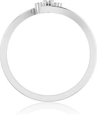 31% OFF on Forevercarat Camellia Silver Diamond Sterling Silver Plated Ring