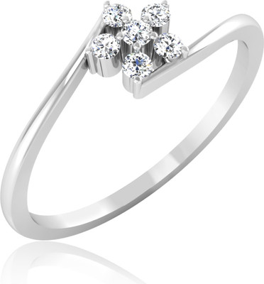 31% OFF on Forevercarat Camellia Silver Diamond Sterling Silver Plated Ring