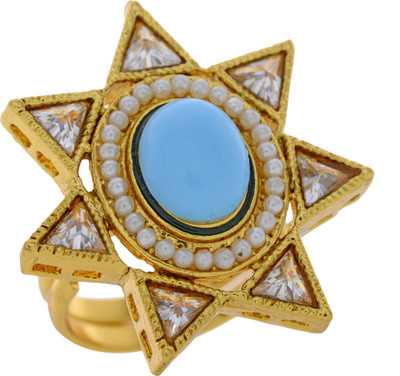 24% OFF on Pearls Cart Alloy Yellow Gold Plated Ring
